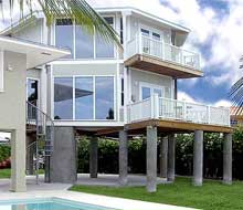 Florida Keys two-story stilt home Topsider