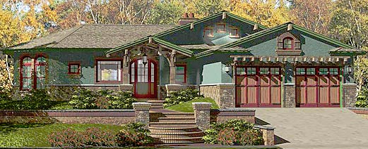 House plans one story craftsman style