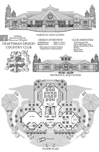 Commercial House Plan COMM-Craftsman-Style-Country-Club-Fairway-Floor-Plan (4100 Sq. Ft.) 0 Bedrooms 0 Bathrooms