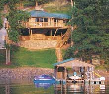 Pedestal lake house built in North Carolina