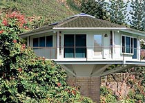 Octagonal Mountainside Pedestal Home