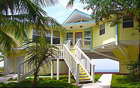 Combination pedestal and two-story hurricane proof house design. Cat Cay, Bahamas.