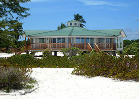 Bahama Beach House on Short Pilings built on South Andros, Bahamas