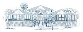 Luxury Stilt Design drawing of a beachfront home