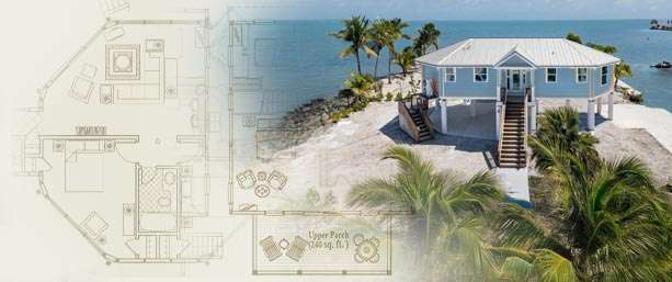 This custom beachfront Topsider home is hurricane-resistant and offers stunning views of the open ocean.
