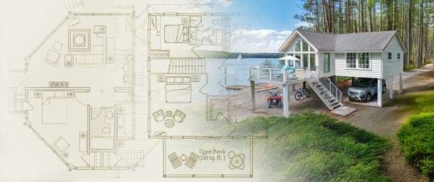 Elevated lakefront Topsider home with panoramic water views and easy lake access—perfect for summer relaxation.