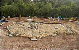 Slab foundation home, built in an earthquake zone.