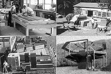 Picture montage from 1968 showing Topsider’s first small factory and other images – Boone, North Carolina.