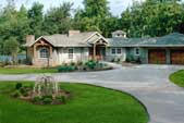Topsider Home Plan SDC-0306 | Craftsman Signature Design Craftsman-style 3-bedroom, 2-bath Topsider home with roughhewn timber accents and vaulted ceilings — a signature example of the Signature Design Collection, plan SDC-0306.