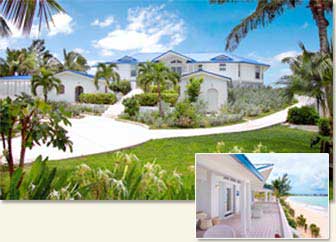 The owners of this Topsider Home enjoy the peace and serenity of beachfront living. Cat Cay, Bahamas