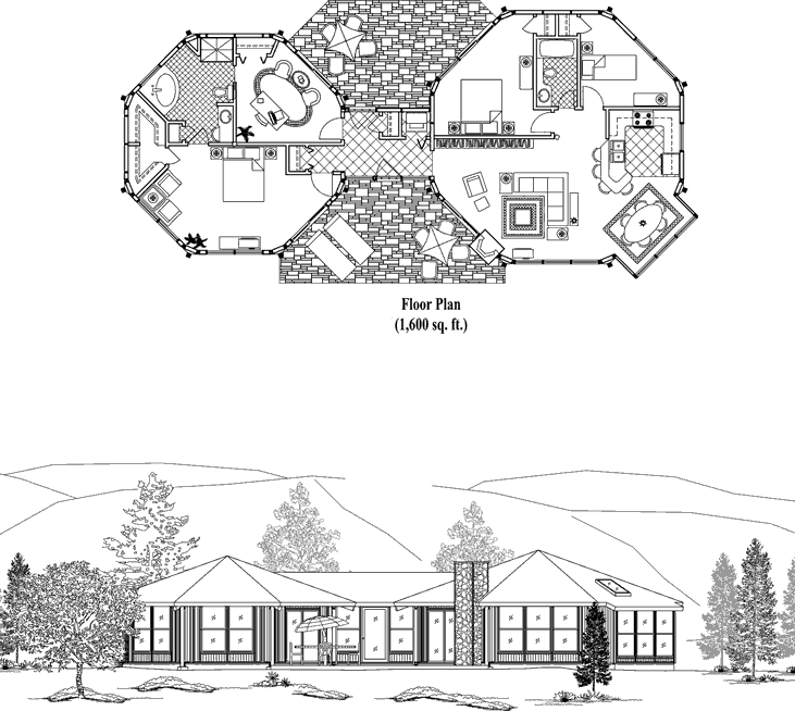Prefab Classic House Plan - CM-0302 (1600 sq. ft.) 3 Bedrooms, 2 Baths