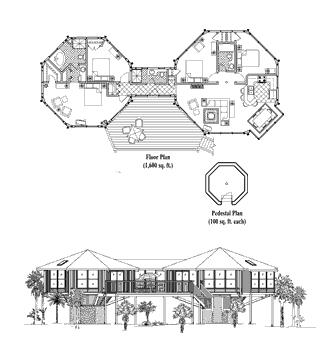 Classic House Plan CM-0304 (1800 Sq. Ft.) 4 Bedrooms 3 Bathrooms
