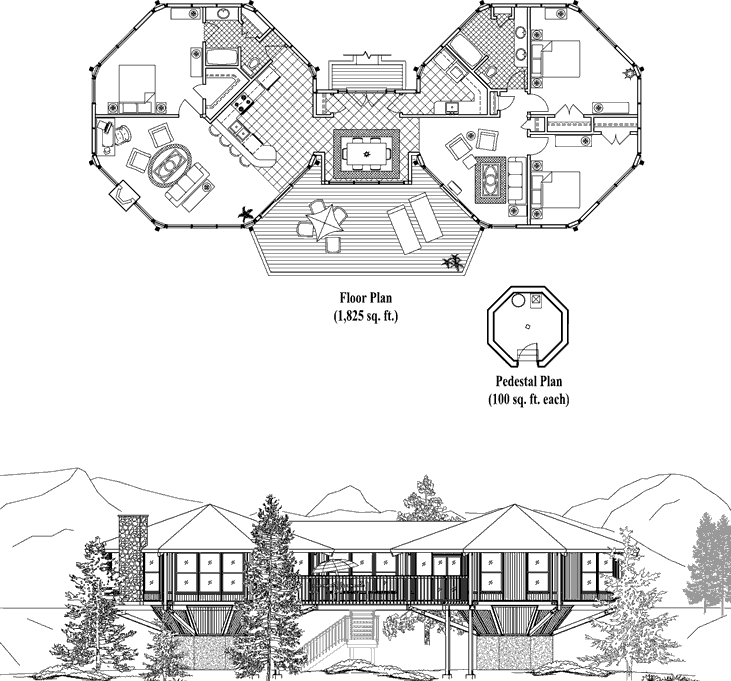 Prefab Classic House Plan - CM-0308 (2025 sq. ft.) 3 Bedrooms, 2 Baths