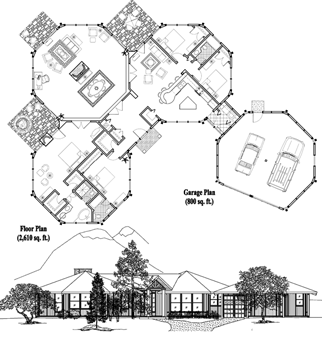 Classic House Plan CM-0313 (3410 Sq. Ft.) 4 Bedrooms 3 Bathrooms