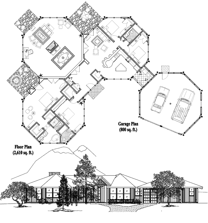 Prefab Classic House Plan - CM-0313 (3410 sq. ft.) 4 Bedrooms, 3 Baths