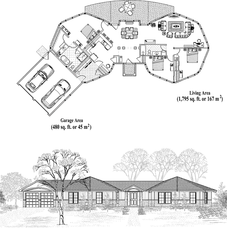 Prefab Classic House Plan - CM-0315 (2275 sq. ft.) 3 Bedrooms, 2 Baths