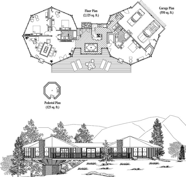 Prefab Classic House Plan - CM-0403 (2800 sq. ft.) 3 Bedrooms, 2 Baths