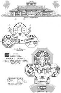 Commercial House Plan COMM-Airport-Terminal-FBO-Facility-Lobby-Floor-Plan (7330 Sq. Ft.) 0 Bedrooms 0 Bathrooms