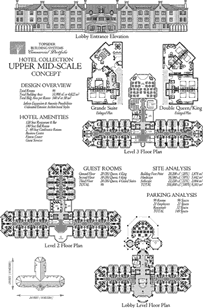 Commercial House Plan COMM-Upper-Midscale-Hotel-Lobby-Suites-Grande-Floor-Plan (51900 Sq. Ft.)  Bedrooms  Bathrooms