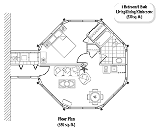 HOME ADDITIONS House Plan HA-0101 (530 Sq. Ft.) 1 Bedrooms 1 Bathrooms