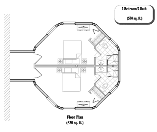 HOME ADDITIONS House Plan HA-0102 (530 Sq. Ft.) 2 Bedrooms 2 Bathrooms