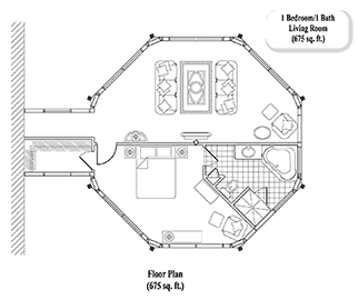 HOME ADDITIONS House Plan HA-0202 (675 Sq. Ft.) 1 Bedrooms 1 Bathrooms