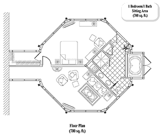 HOME ADDITIONS House Plan HA-0203 (700 Sq. Ft.) 1 Bedrooms 1 Bathrooms