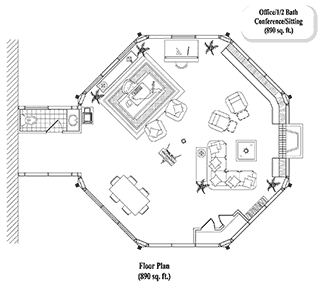 HOME OFFICE House Plan HO-0303 (890 Sq. Ft.) 0 Bedrooms .5 Bathrooms