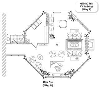 HOME OFFICE House Plan HO-0304 (890 Sq. Ft.) 0 Bedrooms .5 Bathrooms