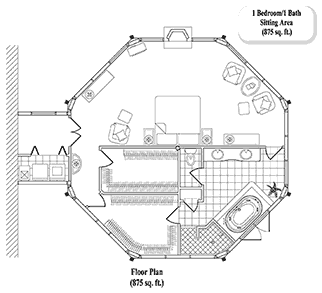 MASTER BEDROOMS House Plan MB-0301 (875 Sq. Ft.) 1 Bedrooms 1 Bathrooms