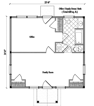 MULTI PURPOSE House Plan MP-2101 (600 Sq. Ft.) 0 Bedrooms 0 Bathrooms