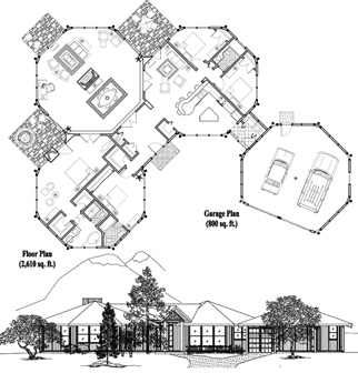 Premiere House Plan PR-0302 (3410 Sq. Ft.) 4 Bedrooms 3 Bathrooms