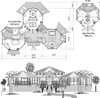 Premiere House Plan PR-0303 (3225 Sq. Ft.) 3 Bedrooms 2.5 Bathrooms