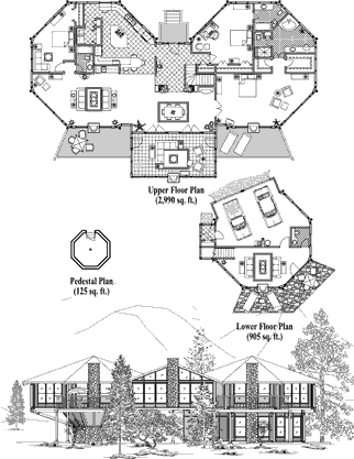 Premiere House Plan PR-0407 (4220 Sq. Ft.) 3 Bedrooms 3.5 Bathrooms