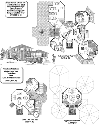 Premiere House Plan PR-0412 (8580 Sq. Ft.) 4 Bedrooms 5 Bathrooms