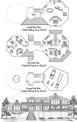 Premiere House Plan PR-0503 (4435 Sq. Ft.) 5 Bedrooms 3.5 Bathrooms