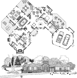 Signature Design House Plan SDC-0306 (3450 Sq. Ft.) 3 Bedrooms 2 Bathrooms