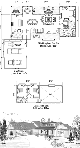 Signature Design House Plan SDC-2103 (3760 Sq. Ft.) 3 Bedrooms 2.5 Bathrooms