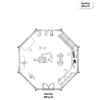 POOL HOUSE / STUDIO House Plan ST-0202 (600 Sq. Ft.) 0 Bedrooms 0 Bathrooms