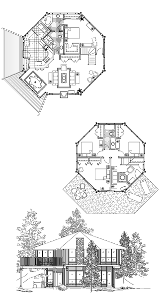 Two-Story House Plan TS-0402 (1975 Sq. Ft.) 4 Bedrooms 2.5 Bathrooms