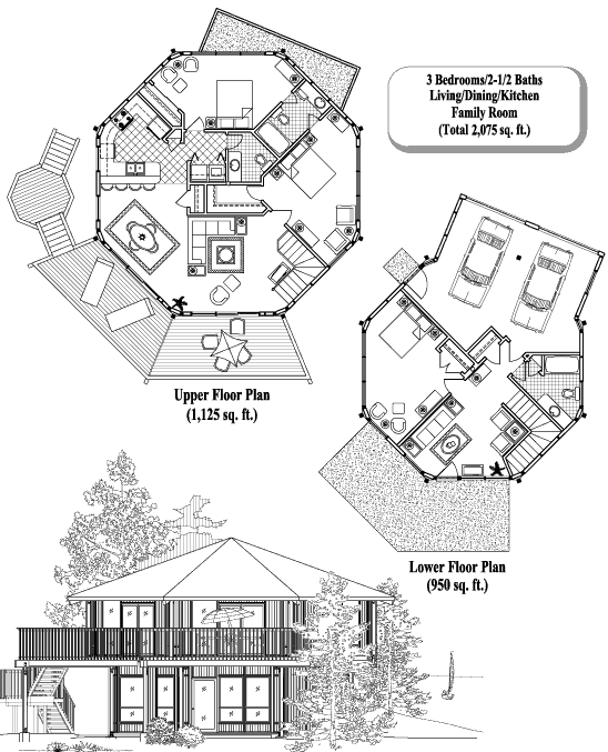 Two-Story Prefab Online House Plan Collection TS-0403 (2075 sq. ft.) 3 Bedrooms, 2 1/2 Baths