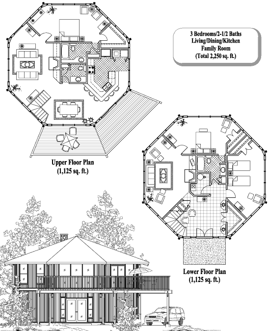 Two-Story Prefab Online House Plan Collection TS-0404 (2250 sq. ft.) 3 Bedrooms, 2 1/2 Baths