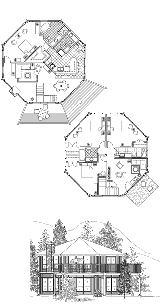 Two-Story House Plan TS-0405 (2250 Sq. Ft.) 4 Bedrooms 2.5 Bathrooms