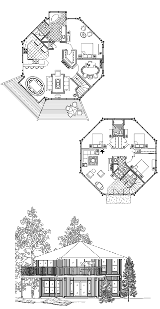 Two-Story House Plan TS-0407 (2325 Sq. Ft.) 4 Bedrooms 3 Bathrooms