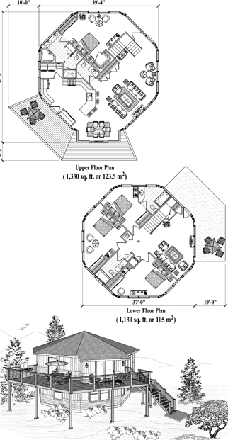 Two-Story House Plan TS-0502 (2460 Sq. Ft.) 4 Bedrooms 3.5 Bathrooms