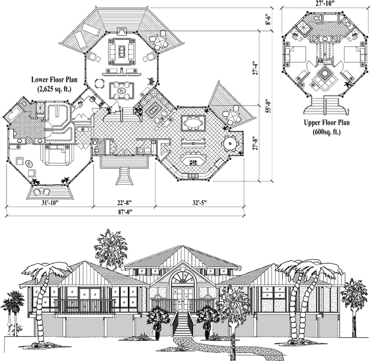 Prefab Premiere House Plan - PR-0303 (3225 sq. ft.) 3 Bedrooms, 2 1/2 Baths, 