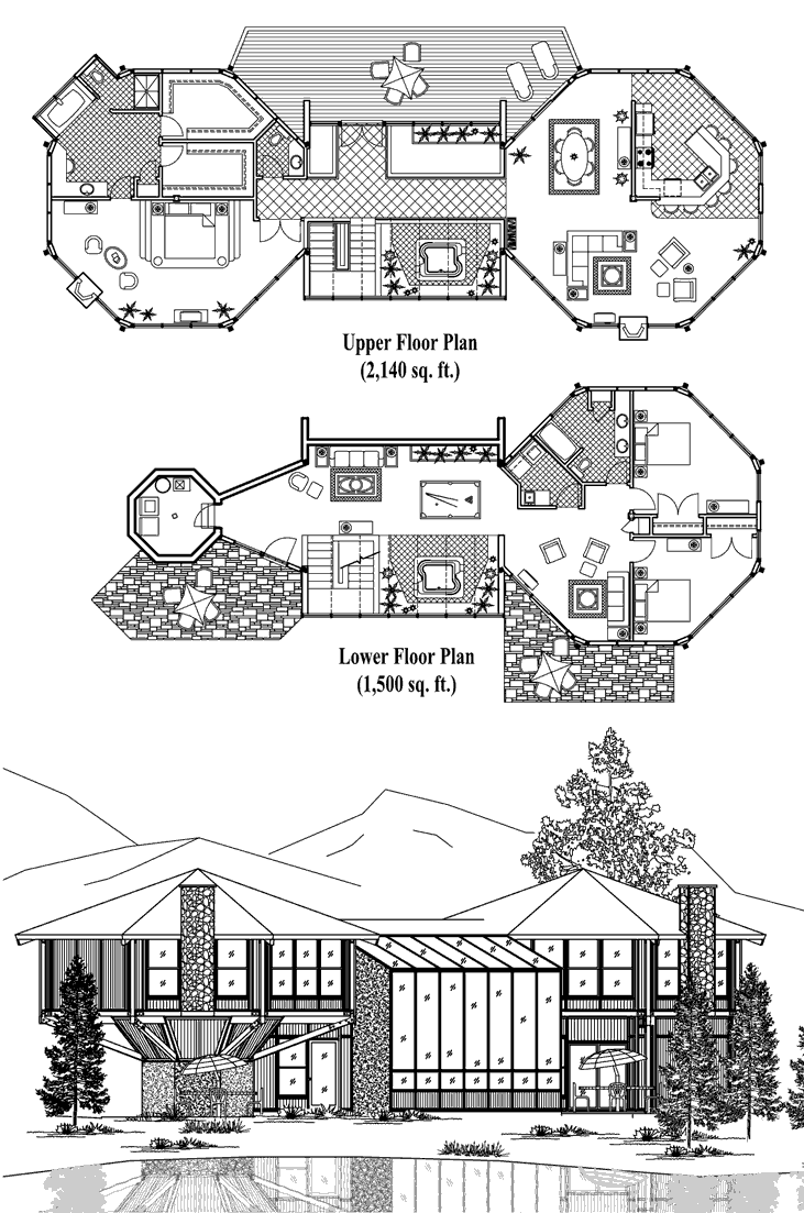 Prefab Premiere House Plan - PR-0304 (3640 sq. ft.) 3 Bedrooms, 2 1/2 Baths