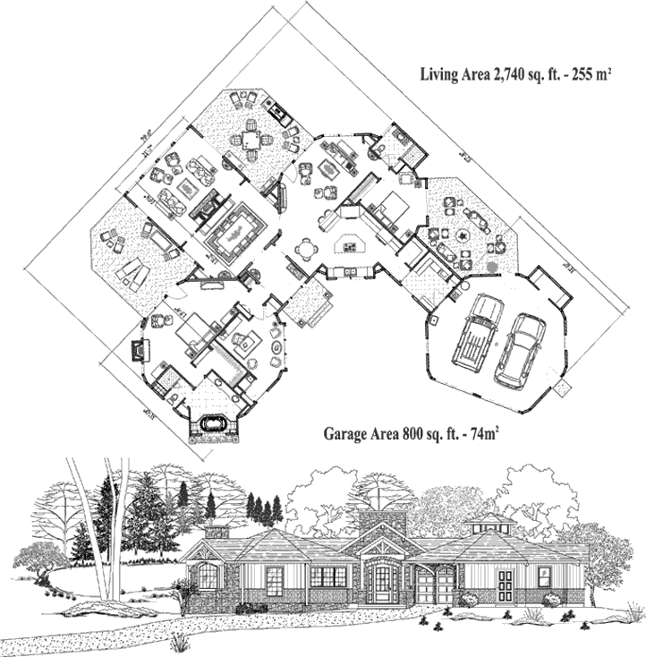Prefab Premiere House Plan - PR-0306 (3540 sq. ft.) 2 Bedrooms, 2 Baths, 