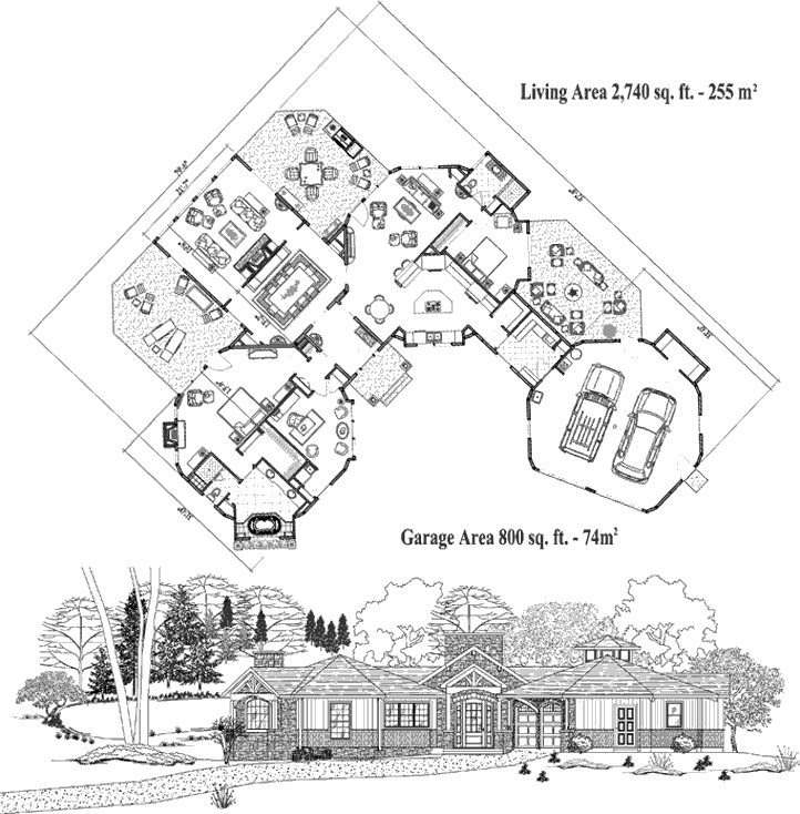 Prefab Premiere House Plan - PR-0306 (3540 sq. ft.) 2 Bedrooms, 2 Baths