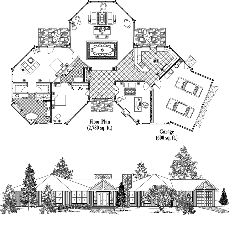 Prefab Premiere House Plan - PR-0403 (3380 sq. ft.) 2 Bedrooms, 2 Baths